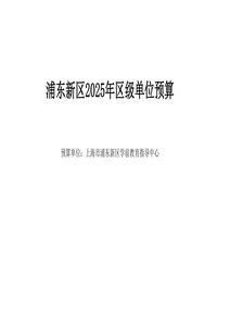 浦東新區學前教育指導中心2025年區級單位預算.pdf